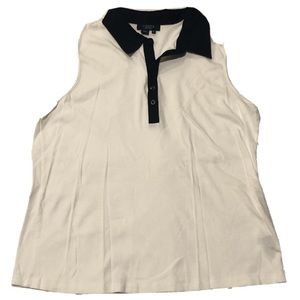 Chaps Sleeveless Collared Casual Top Shirt XL